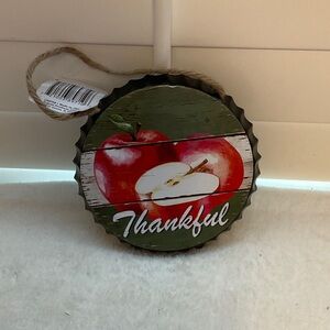 Thankful Apple Holiday Ornament